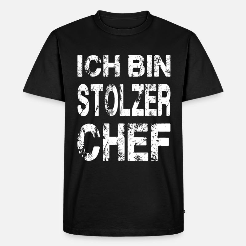 Ich Bin Stolzer Chef - Männer Premium Bio T-Shirt - Schwarz