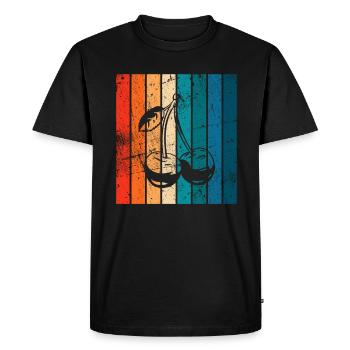 Cherry Fruit Lover Retro Healthy Gift idea - Men's Premium Organic T-Shirt - black - Front - Nico (187cm)