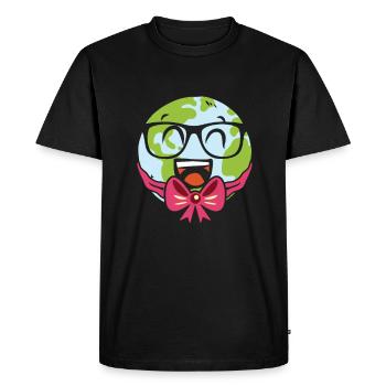 Peace Love Save Our Planet Earth - Men's Premium Organic T-Shirt - black - Front - Nico (187cm)