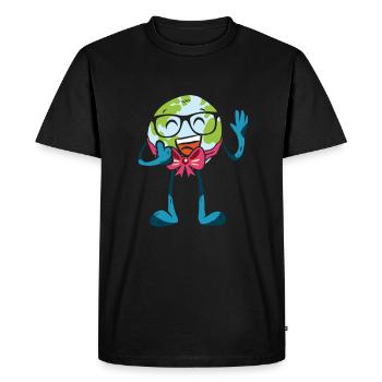 Peace Love Save Our Planet Earth - Men's Premium Organic T-Shirt - black - Front - Nico (187cm)