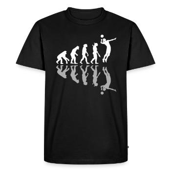 Human Evolution Volleyball Player Sport Lover - Men's Premium Organic T-Shirt - black - Front - Nico (187cm)