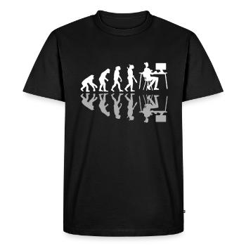 Human Evolution Web Designer Humor Digital Design - Men's Premium Organic T-Shirt - black - Front - Nico (187cm)