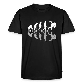 Human Evolution Wrestling Lover Combat Sports - Men's Premium Organic T-Shirt - black - Front - Nico (187cm)