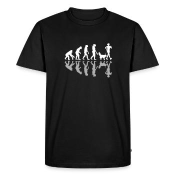 Human Evolution Dog Mom Pet Owner Doggy Lover - T-shirt Premium bio Homme - noir - Devant - Nico (187cm)