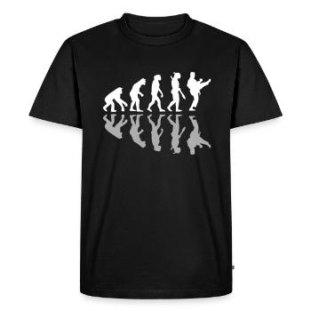 Evolution Humaine Karaté Arts Martiaux Amateur MMA - T-shirt Premium bio Homme - noir - Devant - Nico (187cm)