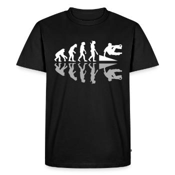 Human Evolution Parkour Freerunning Freerunner - Men's Premium Organic T-Shirt - black - Front - Nico (187cm)