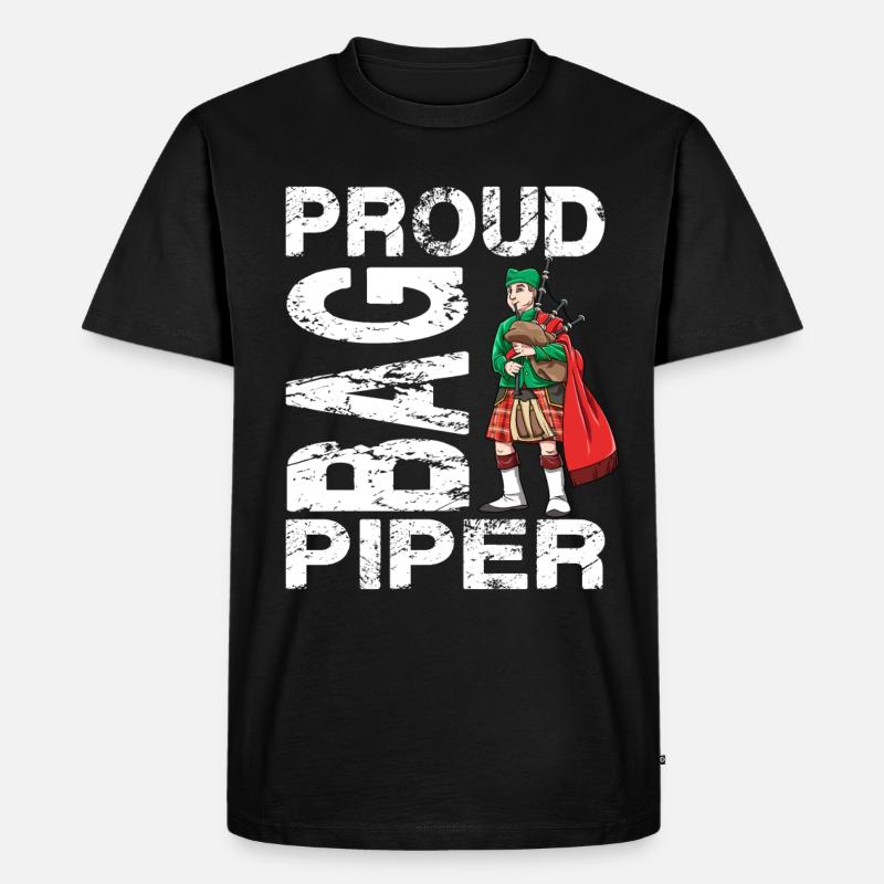 Stolzer Dudelsack - Männer Premium Bio T-Shirt - Schwarz