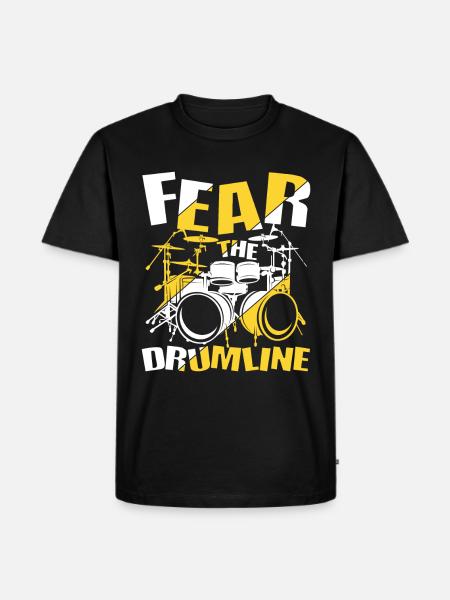 Fear The Drumline - Männer Premium Bio T-Shirt - Schwarz