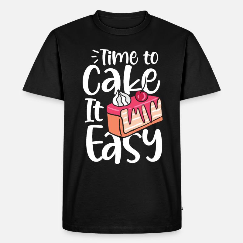 Time To Cake It Easy - Männer Premium Bio T-Shirt - Schwarz