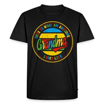 Meilleure grand-mère grand-mère au monde Cadeau rétro - T-shirt Premium bio Homme - noir - Devant - Nico (187cm)