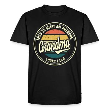 Meilleure grand-mère grand-mère au monde Cadeau rétro - T-shirt Premium bio Homme - noir - Devant - Nico (187cm)