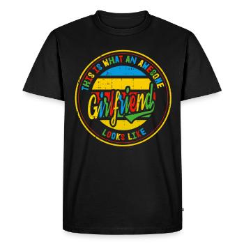 Meilleur ami au monde Cadeau rétro de petite amie - T-shirt Premium bio Homme - noir - Devant - Nico (187cm)