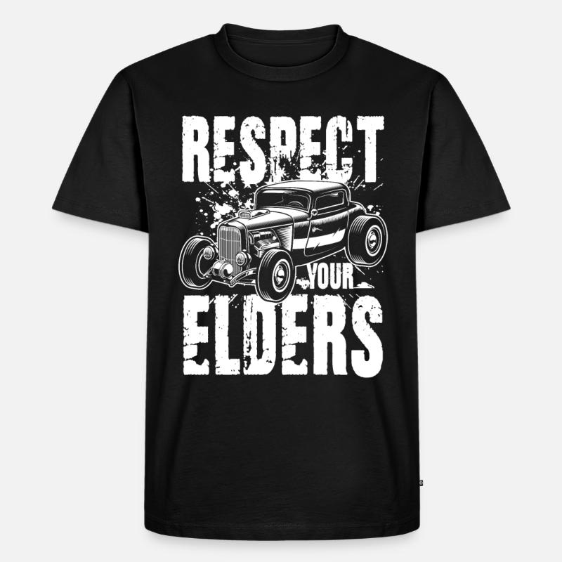Respect Your Elders - Männer Premium Bio T-Shirt - Schwarz