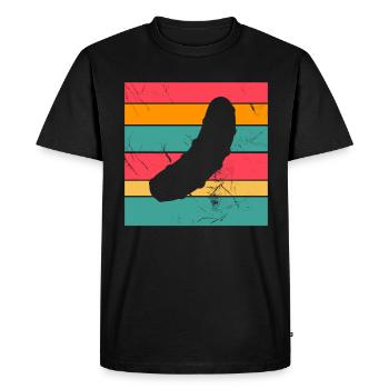 Concombre cornichon rétro cadeau - T-shirt Premium bio Homme - noir - Devant - Nico (187cm)