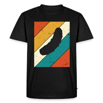 Cucumber Pickle Kukumer Retro Sour Cucumber - Men's Premium Organic T-Shirt - black - Front - Nico (187cm)