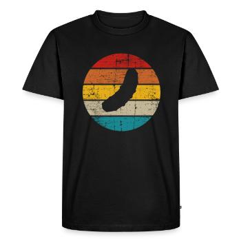 Concombre cornichon rétro cadeau - T-shirt Premium bio Homme - noir - Devant - Nico (187cm)