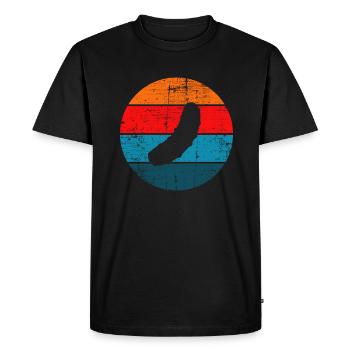Concombre cornichon cercle rétro cadeau - T-shirt Premium bio Homme - noir - Devant - Nico (187cm)