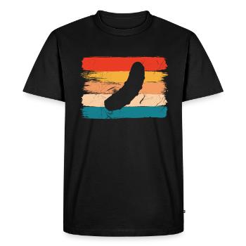 Concombre cornichon Kukumer rétro cadeau - T-shirt Premium bio Homme - noir - Devant - Nico (187cm)