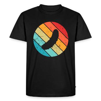 Concombre cornichon Kukumer cercle rétro cadeau - T-shirt Premium bio Homme - noir - Devant - Nico (187cm)