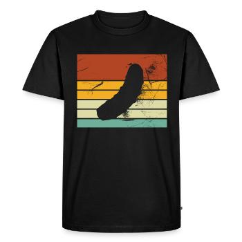 Cucumber Pickle Retro Kukumer Sour Cucumber - Men's Premium Organic T-Shirt - black - Front - Nico (187cm)