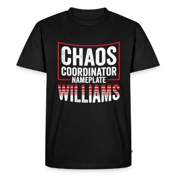 Idée cadeau de l’équipe de la famille Williams Chaos - T-shirt Premium bio Homme - noir - Devant - Nico (187cm)
