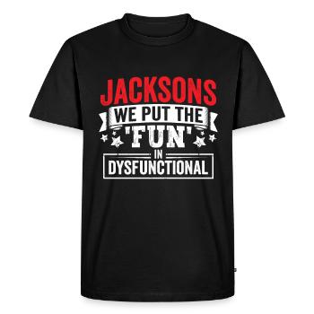 Idée cadeau de l’équipe de la famille Jackson de Jackson - T-shirt Premium bio Homme - noir - Devant - Nico (187cm)