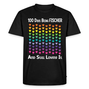 Motif coloré de coeur arc-en-ciel pour le plaisir de tous les jours - T-shirt Premium bio Homme - noir - Devant - Nico (187cm)