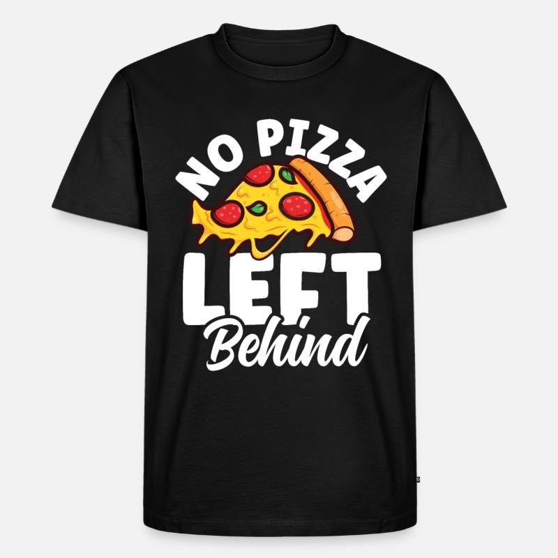 No Pizza Left Behind - Männer Premium Bio T-Shirt - Schwarz