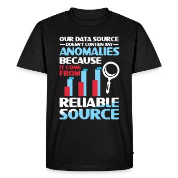 Our Data Source Doesn't Contain Any Anomalies - Männer Premium Bio T-Shirt - Schwarz - Vorne - Nico (187cm)