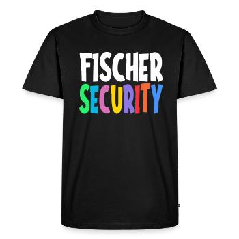Fischer Security Team Family Gift Idea - Men's Premium Organic T-Shirt - black - Front - Nico (187cm)