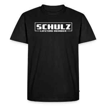 Lifetime Member Schulz Lettering Exclusive - Men's Premium Organic T-Shirt - black - Front - Nico (187cm)