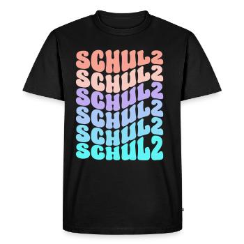 Schulz Family Colorful Gradient Statement Member - Men's Premium Organic T-Shirt - black - Front - Nico (187cm)