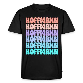 Idée cadeau de nom de famille rétro Hoffmann - T-shirt Premium bio Homme - noir - Devant - Nico (187cm)