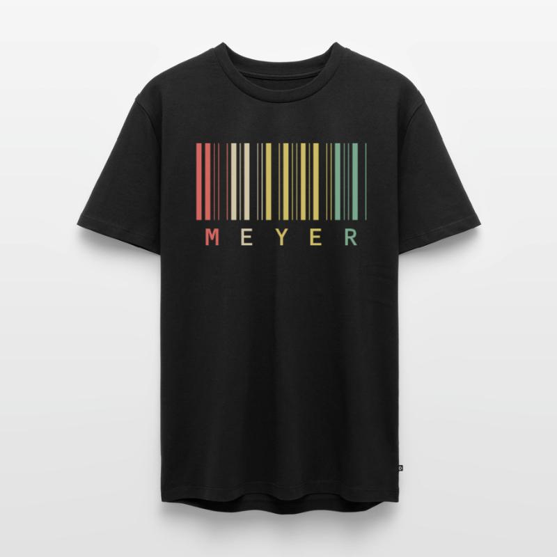 Meyer Family Name Bar Code Barcode Gift Men's Premium Organic T-Shirt
