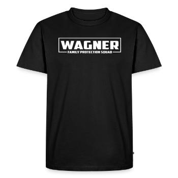 Wagner est fier de soutenir vos proches - T-shirt Premium bio Homme - noir - Devant - Nico (187cm)