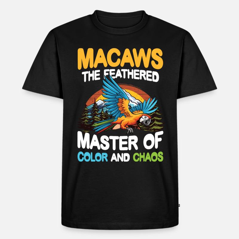 Macaws The Feathered Masters - Männer Premium Bio T-Shirt - Schwarz