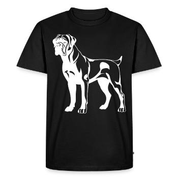 Silhouette de chien bullmastiff - T-shirt Premium bio Homme - noir - Devant - Nico (187cm)