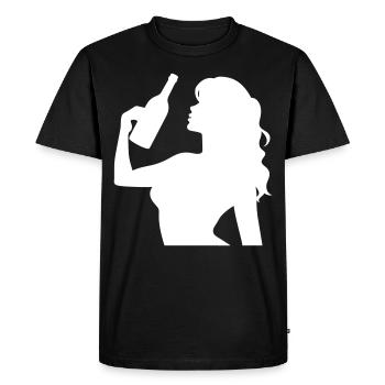 Femme Fête Poule Icône - T-shirt Premium bio Homme - noir - Devant - Nico (187cm)