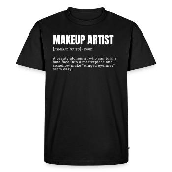 Définition de maquilleur sur t-shirts - T-shirt Premium bio Homme - noir - Devant - Nico (187cm)