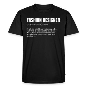 T-shirts innovants de définition de créateur de mode - T-shirt Premium bio Homme - noir - Devant - Nico (187cm)