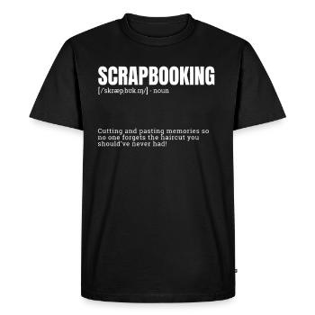 Définition amusante du scrapbooking loisirs d’intérieur D - T-shirt Premium bio Homme - noir - Devant - Nico (187cm)