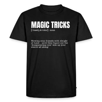 Tours de magie Loisirs d’intérieur Définition - T-shirt Premium bio Homme - noir - Devant - Nico (187cm)
