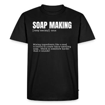 Définition amusante fabrication de savon pour les loisirs d’intérieur di - T-shirt Premium bio Homme - noir - Devant - Nico (187cm)