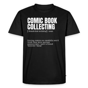 Bande dessinée collection Loisirs d’intérieur amusants Definit - T-shirt Premium bio Homme - noir - Devant - Nico (187cm)