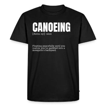 Définition du canoë amusant - T-shirt Premium bio Homme - noir - Devant - Nico (187cm)