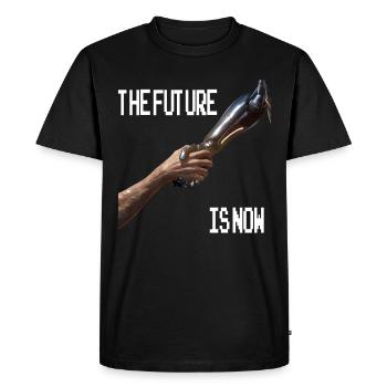 The Future is now Robot Robotic Science AI - Men's Premium Organic T-Shirt - black - Front - Nico (187cm)