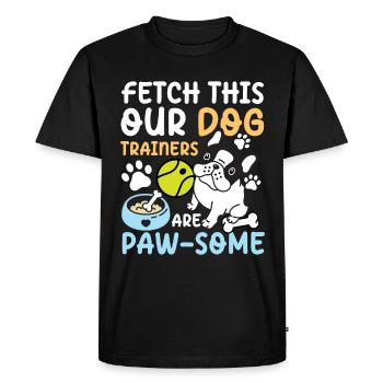 Allez chercher ceci Nos dresseurs de chiens sont à la recherche de quelques pattes - T-shirt Premium bio Homme - noir - Devant - Nico (187cm)