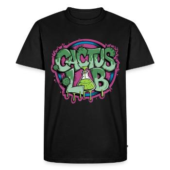 La chimie de laboratoire des cactus libère la créativité - T-shirt Premium bio Homme - noir - Devant - Nico (187cm)