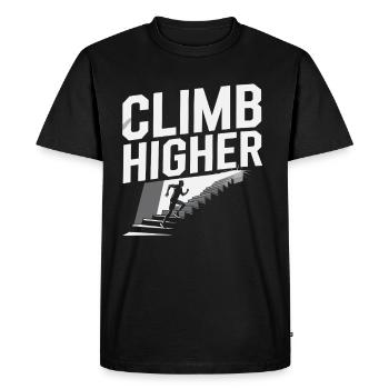 Gravir les marches du succès - T-shirt Premium bio Homme - noir - Devant - Nico (187cm)