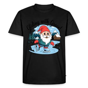 Glisser avec grâce ISkating Dwarf Art - T-shirt Premium bio Homme - noir - Devant - Nico (187cm)